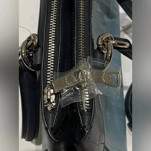 Coach Mini Brooke Carryall, colorblock alligator, Aquamarine/Navy, F28079, new - Picture 7 of 8